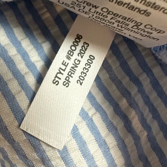 Crewcuts Seerscker Dress Blue White Stripe Toddler Girls 2 2T Puff Sleeve - Picture 9 of 10